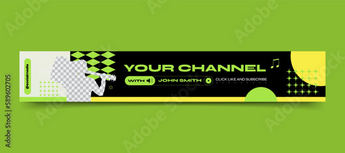 Music youtube banner design template