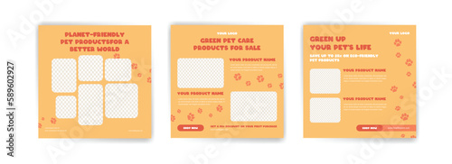 Eco-friendly pet product banner template