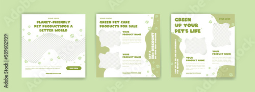 Eco-friendly pet product banner template
