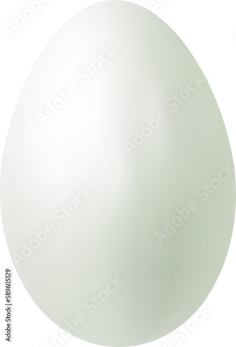 Transparent Easter egg in whitecolor