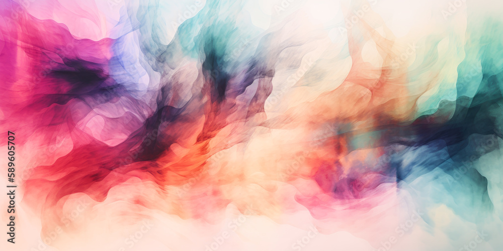 Abstract colorful watercolor paint texture background. Generative AI.