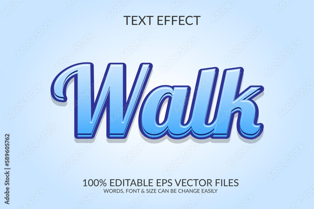 Walk 3D Editable Text Effect