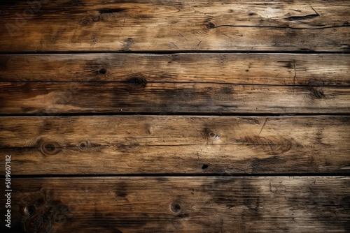 old wooden background. Generative AI technology.