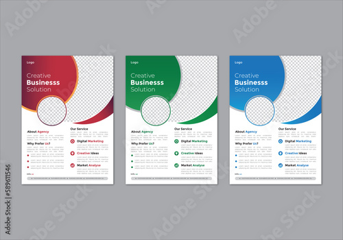 modern trend professional business flyer design 
