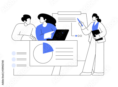 Meet stakeholders abstract concept vector illustration.