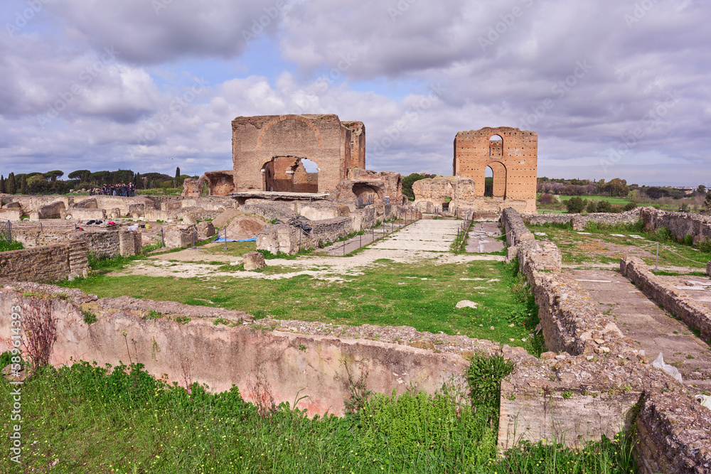 Villa dei Quintili archeological complex on the antique Appian Way (Via Appia Antica) in Rome, Italy	
