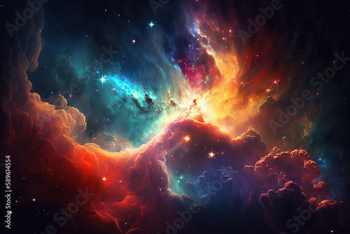 Cosmic Canvas. Galactic background © wojciech