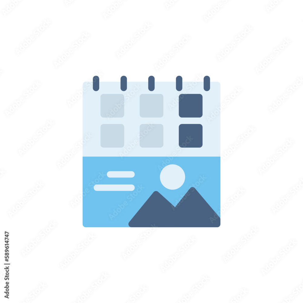 calendar vector icon flat style. perfect use for presentation, website, application and more. simple modern icon design color style calendar vector icon flat style. perfect use for presentation, website, application and more. simple modern icon design color style
