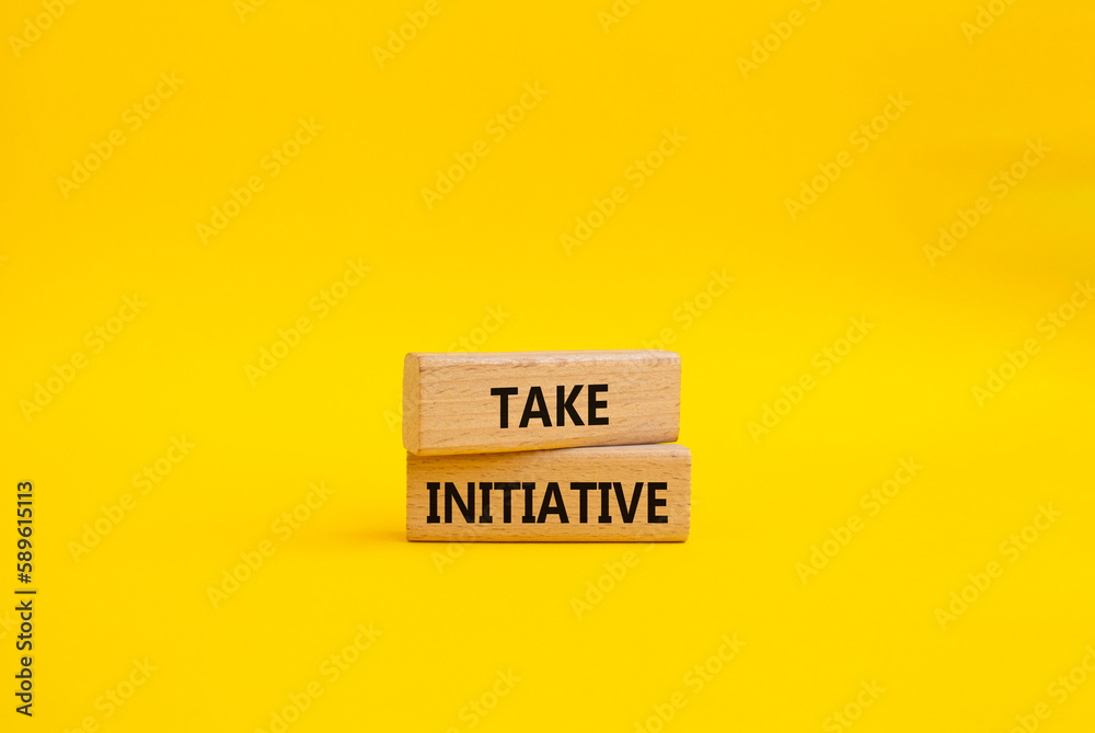 Take initiative symbol. Wooden blocks with words Take initiative. Beautiful yellow background. Business and Take initiative concept. Copy space. Take initiative symbol. Wooden blocks with words Take initiative. Beautiful yellow background. Business and Take initiative concept. Copy space.