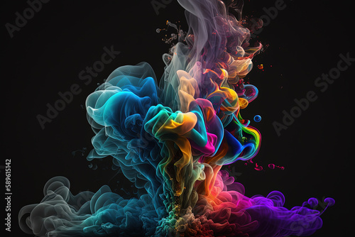Colorburst Smoke. Abstract wallpaper