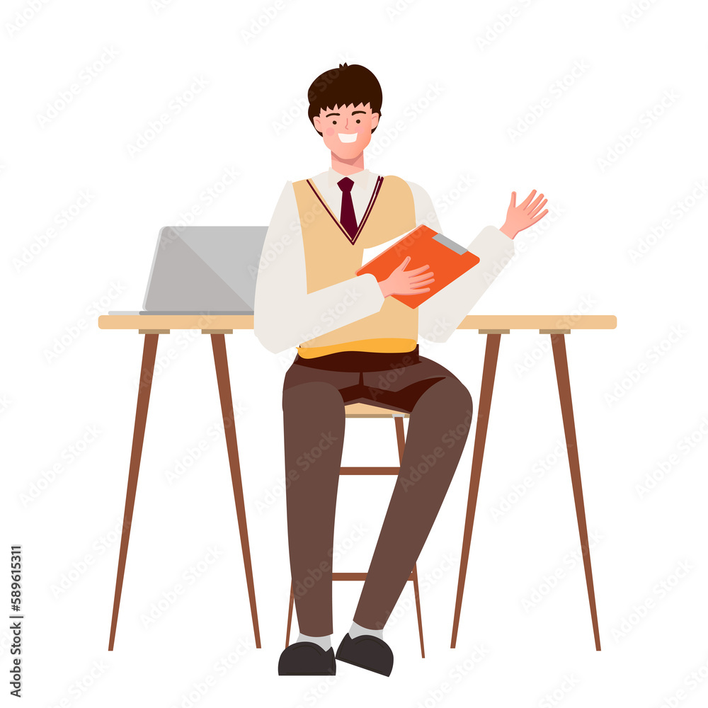 cute Korean student cartoon cute Korean student cartoon