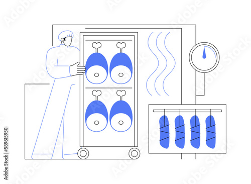 Smoking chamber abstract concept vector illustration.