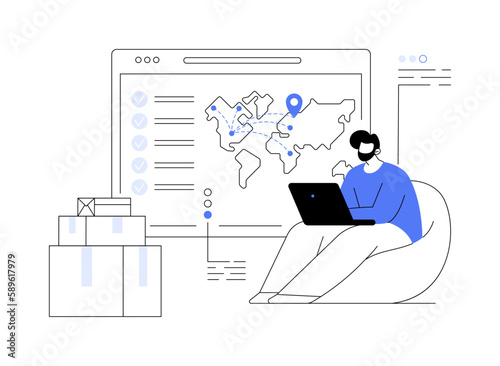Shipping information abstract concept vector illustration.