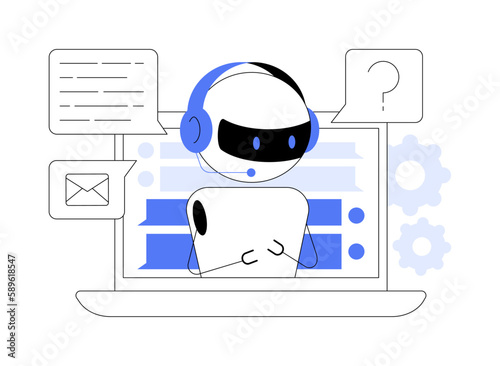 Chatbot Artificial Intelligence abstract concept vector illustration.