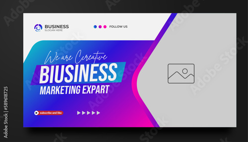 Modern YouTube video thumbnail for workshop promotion Corporate thumbnail and web banner template	