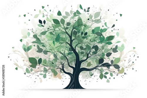 Environmentally friendly concept Symbolic tree. Generative AI