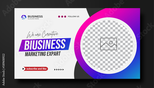 Modern YouTube video thumbnail for workshop promotion Corporate thumbnail and web banner template	