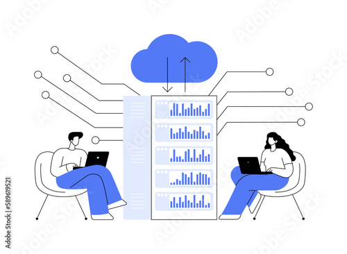 Edge computing abstract concept vector illustration.