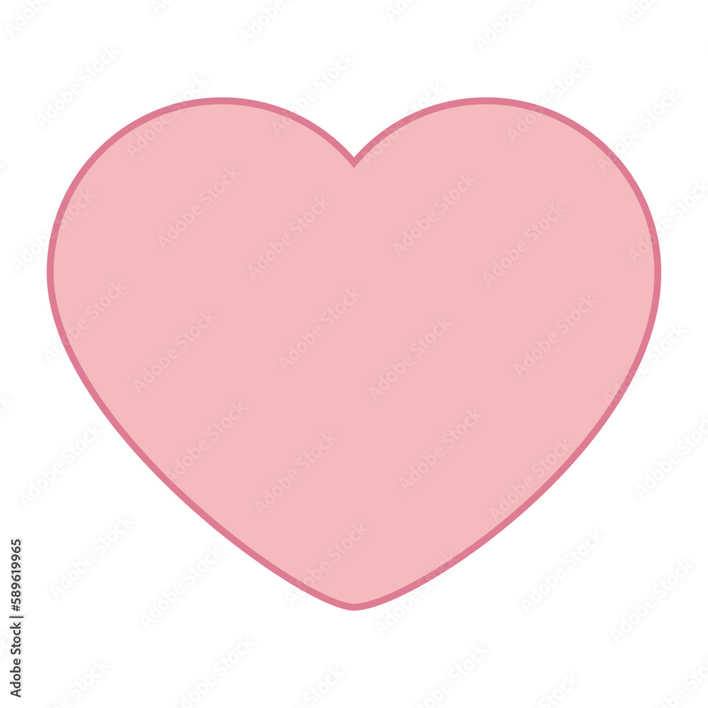Small pink drawn cartoon cute style heart, element for wallpaper, wrapping paper, packaging, greeting cards, birthday and holiday posters