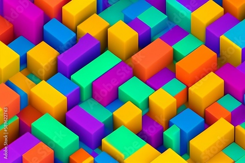 abstract background of cubes AI,Generative AI,Generative 