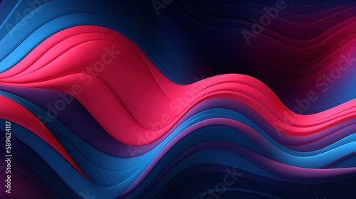 Abstract background with blue and pink waves, bold-graphic