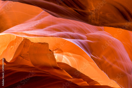 Antelope Canyon in the Navajo Reservation Page Northern Arizona. Famous slot canyon. Little Monument Valley.