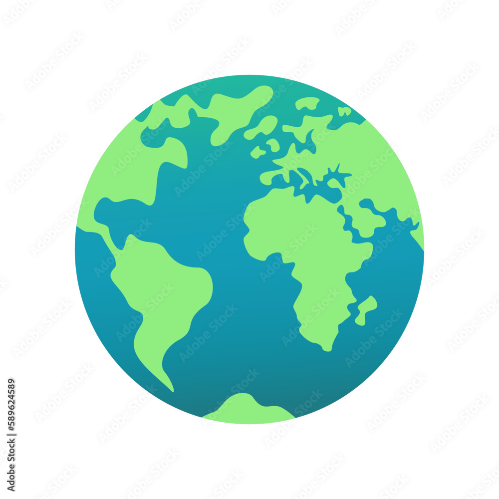 Planet Earth. Clipart. Isolated earth globe on a white background. Vector illustration. Planet Earth. Clipart. Isolated earth globe on a white background. Vector illustration.