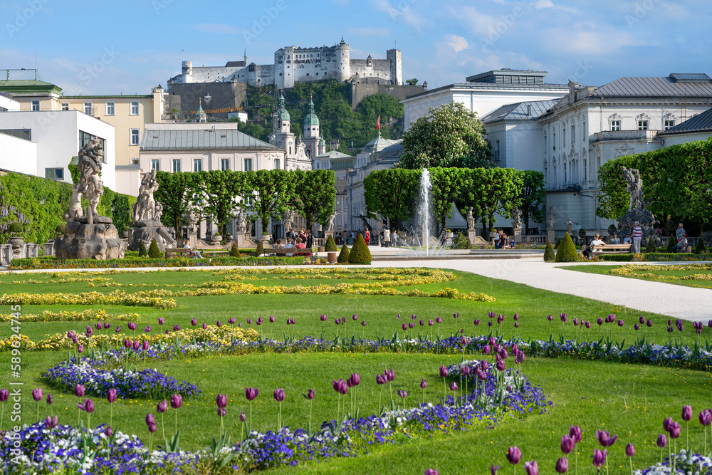 Salzburg, Austria - beautiful views of the city where the great composer Wolfgang Amadeus Mozart was born