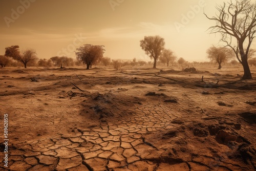 Drought Arid Areas, Global Warming Effect