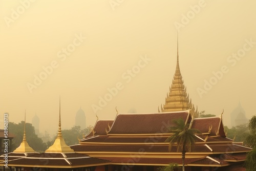 PM 2.5 Air Pollution in Bangkok, Thailand - city in haze 