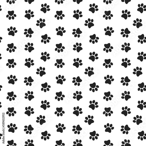 Dog Paw Print, Dog Paw Print Pattern, Cat Paw Print, Paw Print Pattern, Paw Pattern, Animal Paw Print Vector Illustration Background
