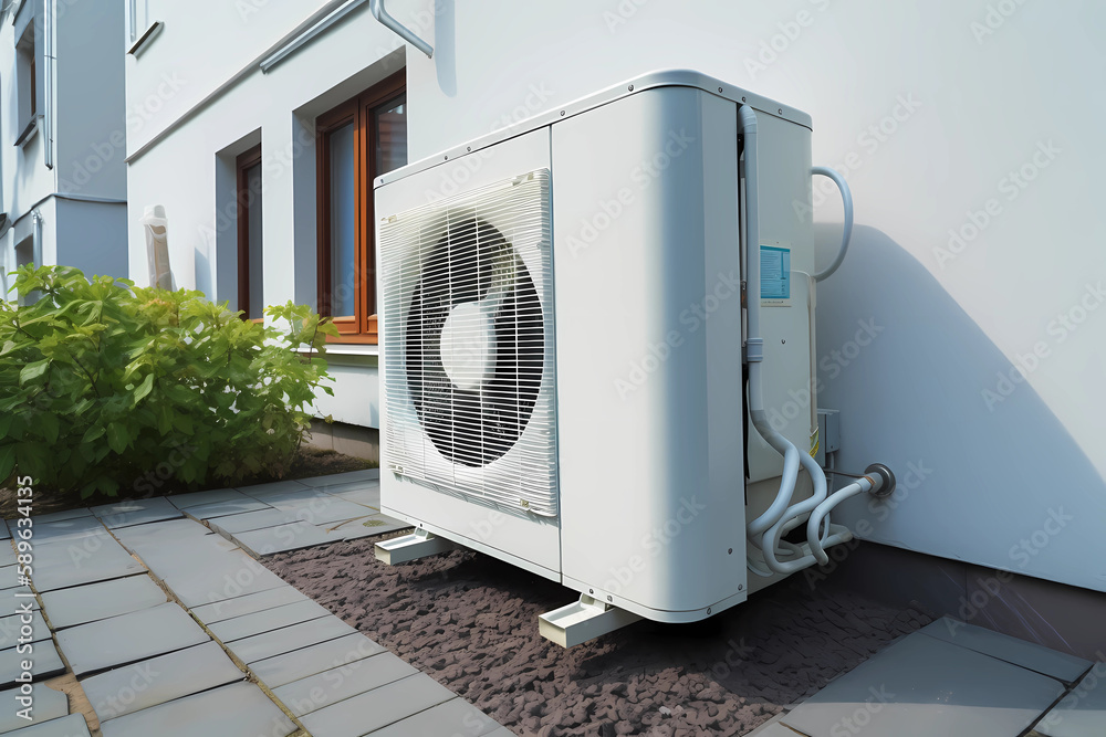 Installing a Heat Pump Outside Residential Home - PAC Installing a Heat Pump Outside Residential Home - PAC