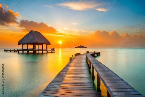 Romantischer Sonnenuntergang auf den Malediven © DESIGN