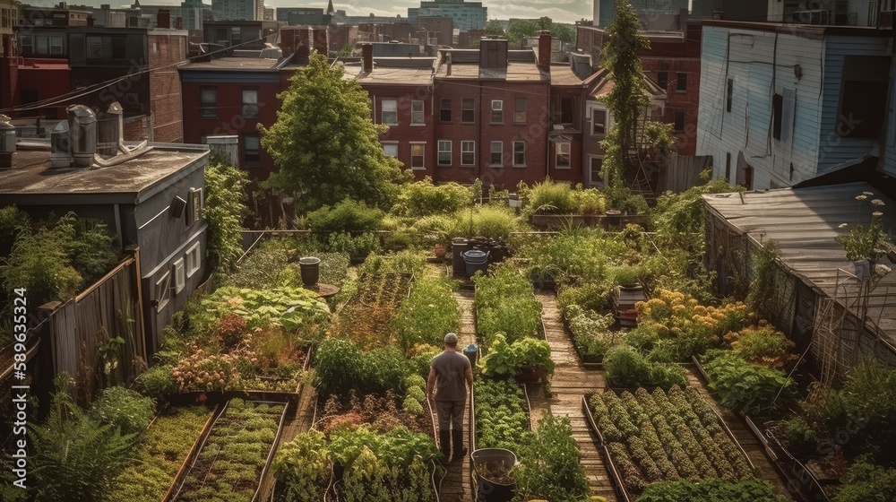Urban Gardening: Growing Plants in the City. Generative AI
