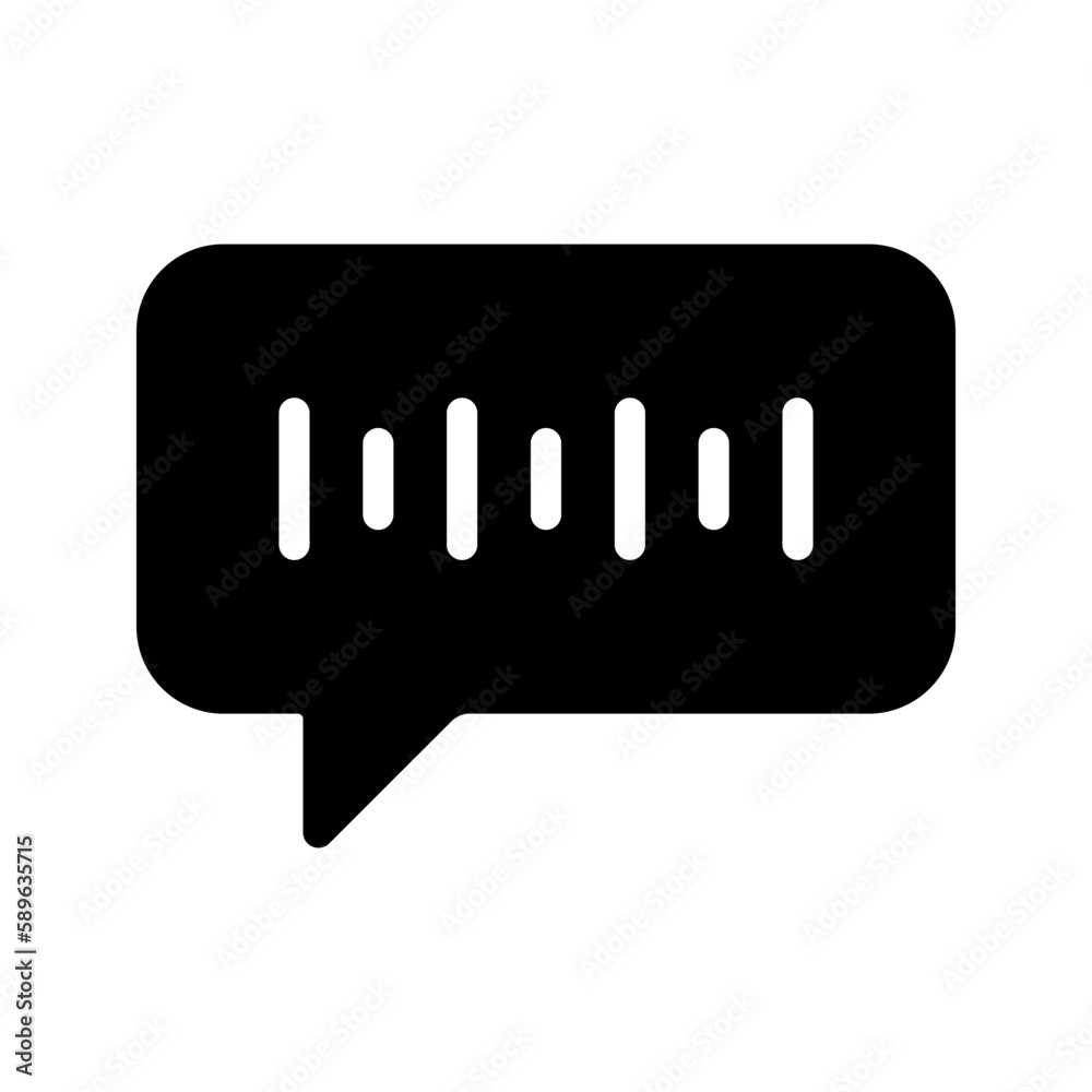Audio Message icon. sign for mobile concept and web design. vector illustration