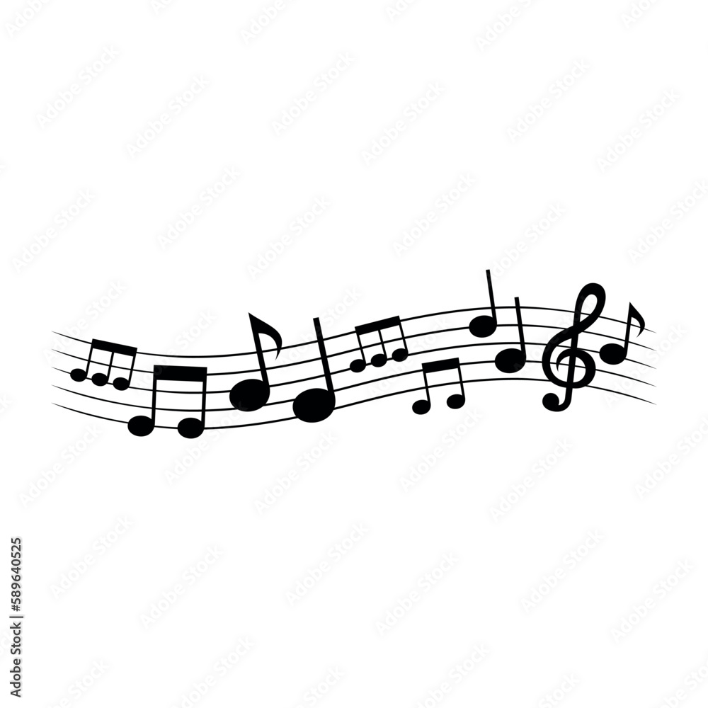 Sketch of musical notes Sketch of musical notes