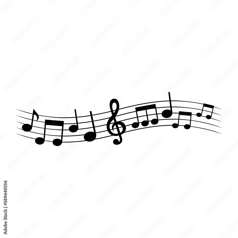 Sketch of musical notes Sketch of musical notes