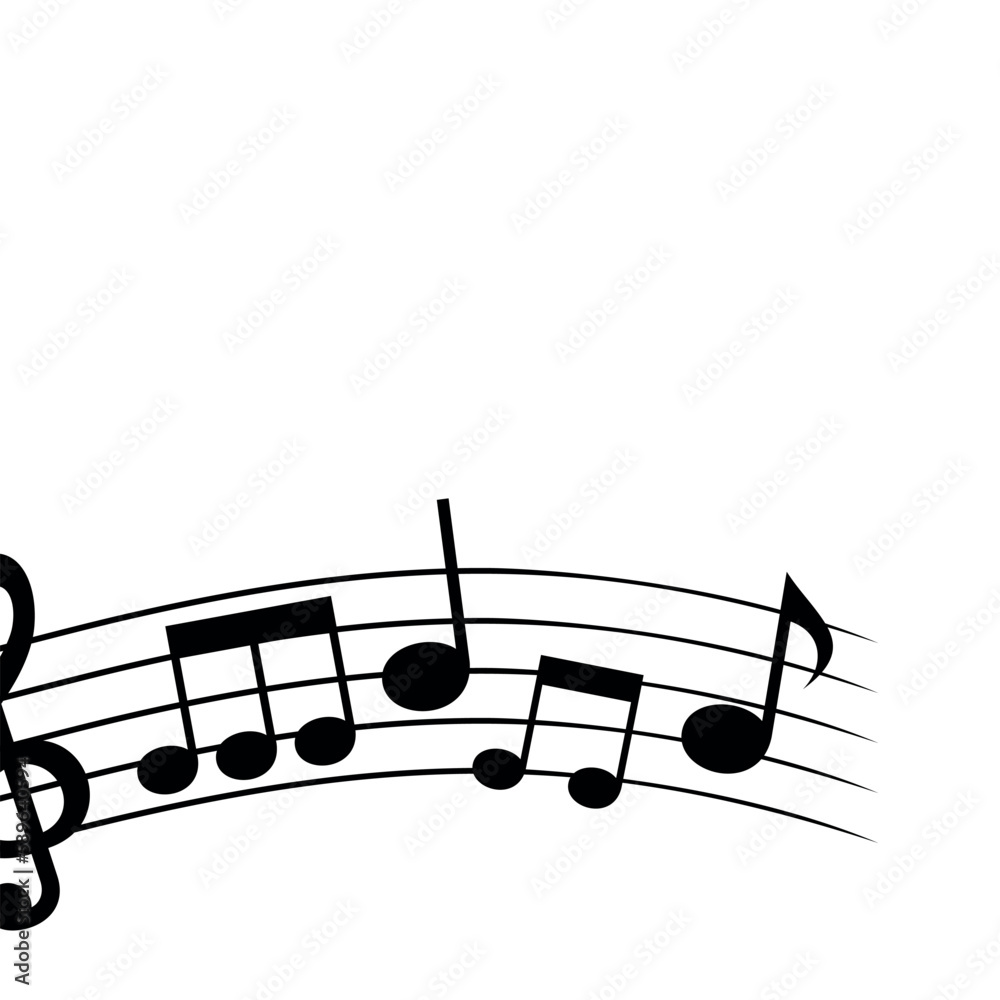 Sketch of musical notes Sketch of musical notes