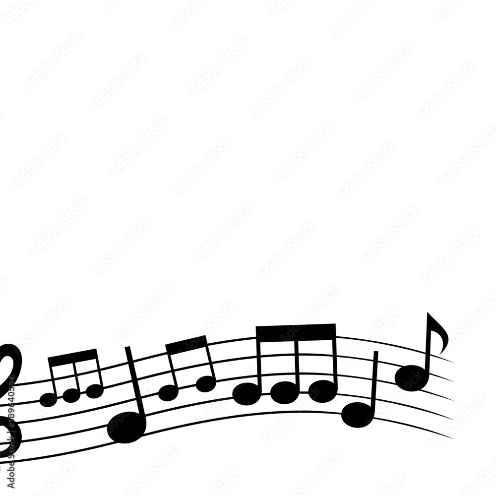 Sketch of musical notes Sketch of musical notes