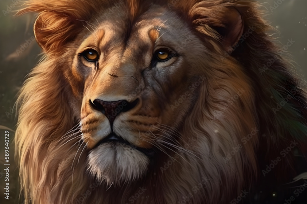 Fototapeta premium portrait of a lion