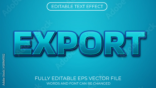 Export editable text effect. Editable text style effect