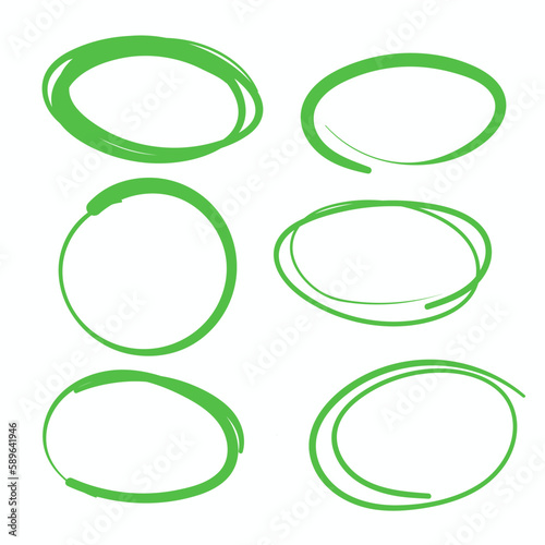 Green Swirls Swash Logo Ornament Designs