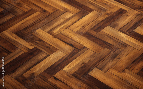 Wooden parquet floor texture. Floor pattern. Floor surface. Generative AI