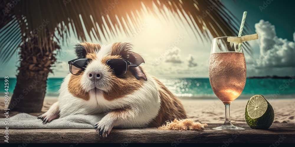 guinea-pig-is-on-summer-vacation-at-seaside-resort-and-relaxing-on
