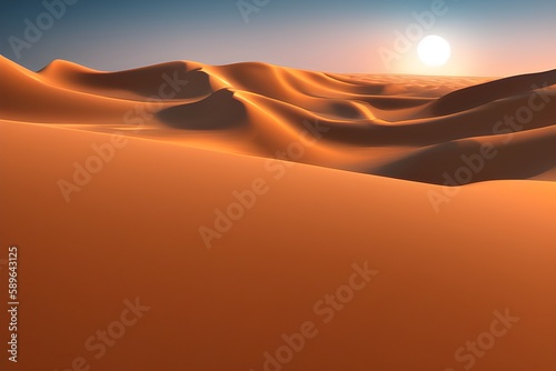 sand dunes in the desert - generative ai