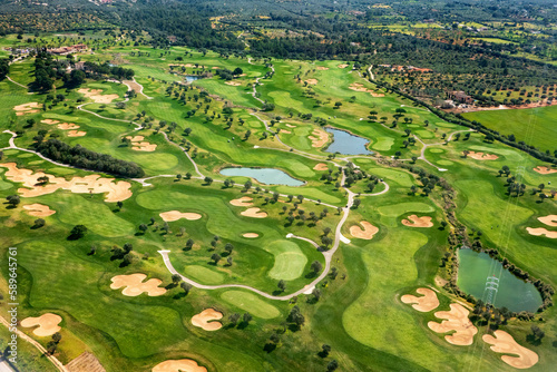 Golf course air view, Mallorca, Spain
