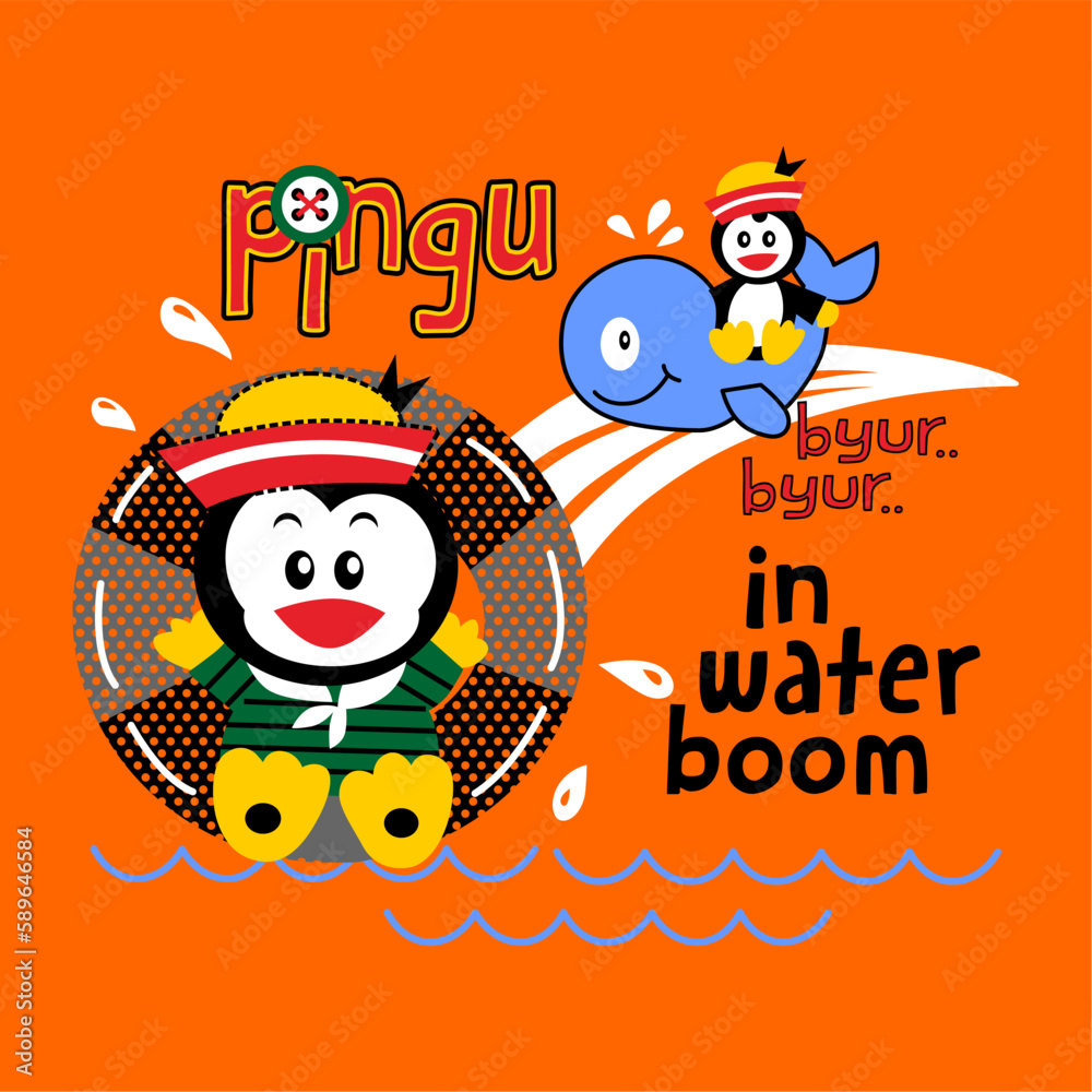 Fototapeta premium Water boom cartoon vector design