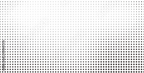 Halftone pattern dots vector background. Monochrome halftone pattern. Abstract geometric dots background. Pop Art comic gradient black white texture.