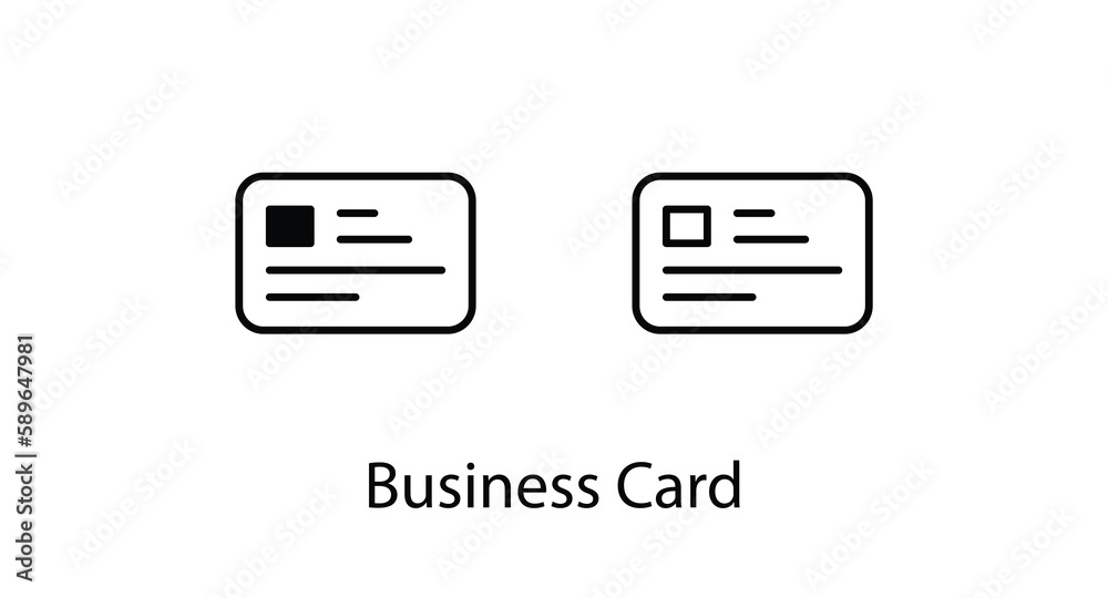 Business Card icon stock illustration. Business Card icon stock illustration.