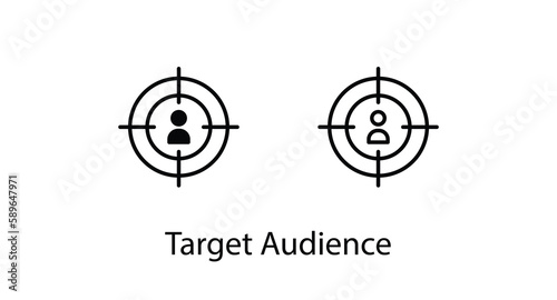 Target Audience icon stock illustration.